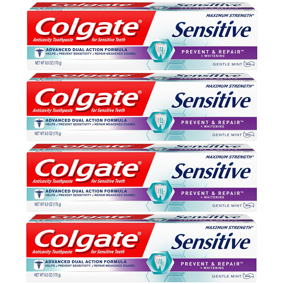 Colgate Sensitive Toothpaste, Prevent And Repair Mint Paste Formula, 6 Ounce (1 Pack)