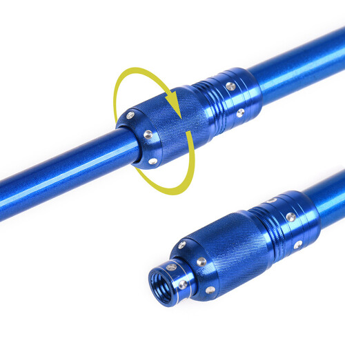 55 - 95cm Telescopic Aluminum Baiting Throwing Stick Handle with 2 Baiting Spoons Bait Throwers 2