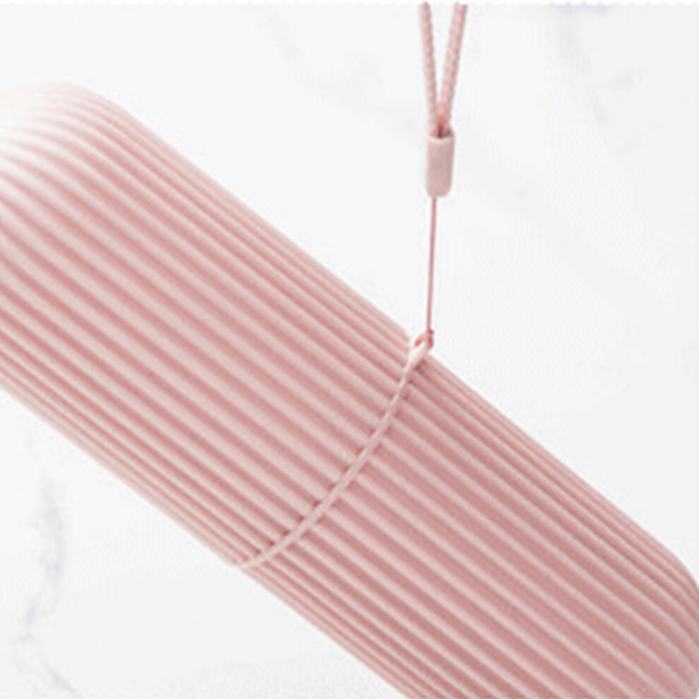 Pink Travel Portable Toothbrush Box Toothpaste Holder Cup Bathroom Products (Pink)