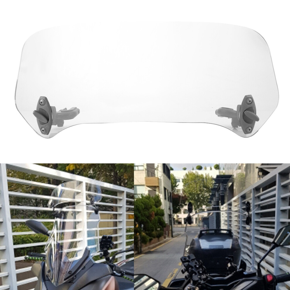 Universal Motorcycle Modified Windscreen Windshield Spoiler Air Deflector Transparent 8361325628143