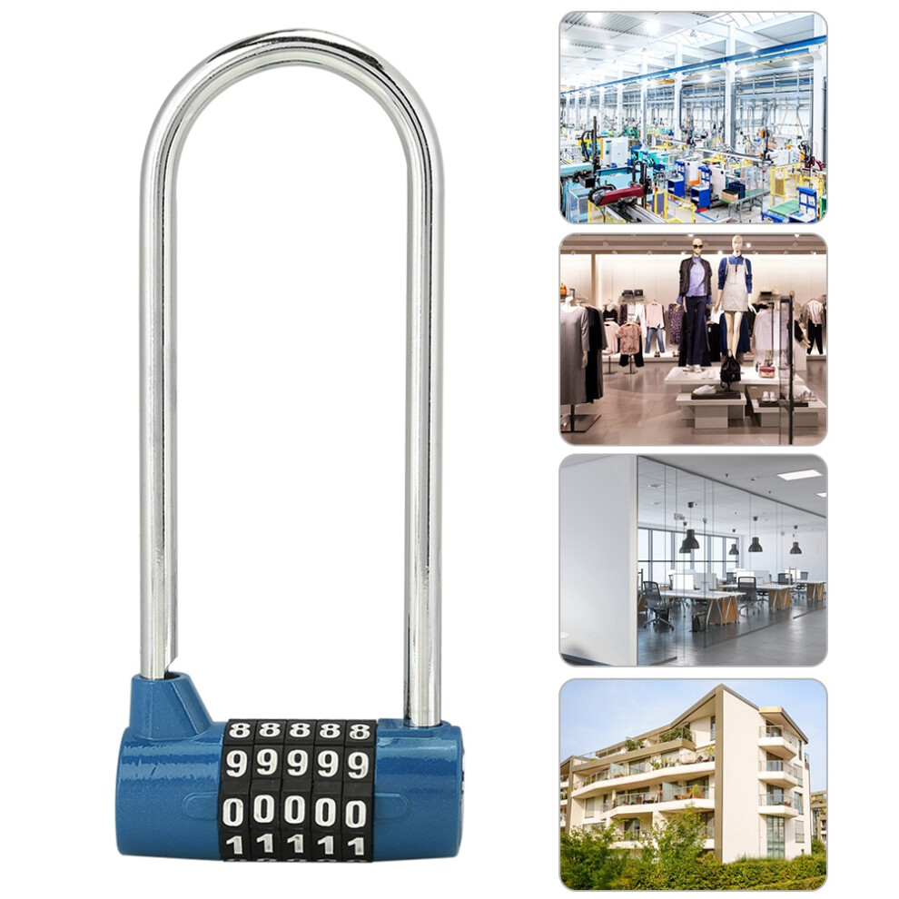 Zinc Alloy U Shape Combination Digit Password Code Lock Extra Long Cabinet Door Padlock 7631325631261