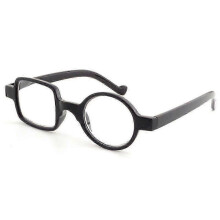 (-2, A-black) Retro Leopard Asymmetrical Round&square Reading Glasses Women&men Presbyopia