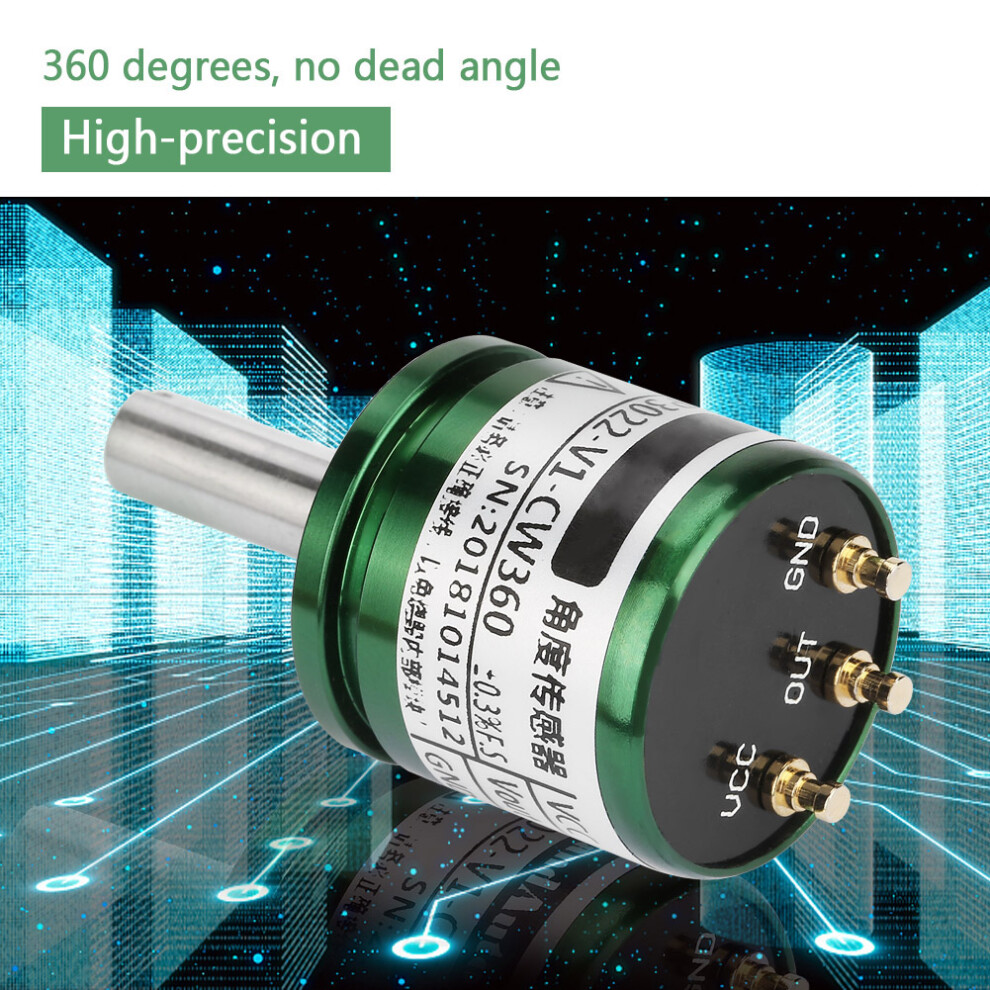 Resolution 0.0880Â360 Degrees Rotatable Hall Angle Sensor 0Â5V Output Full Circle 12Bit 8051325647427