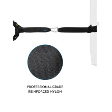 Battle Rope Anchor Strap Kit with Heavy Duty Reinforced 2 Nylon Straps & 1 Stainless Steel Carabiner Clip for Crossfit Ropes Home Gym Fitne