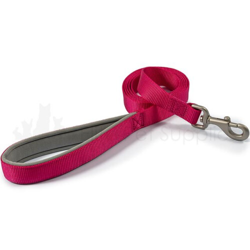 Ancol Heritage Nylon Padded Lead Raspberry 19mm X1m