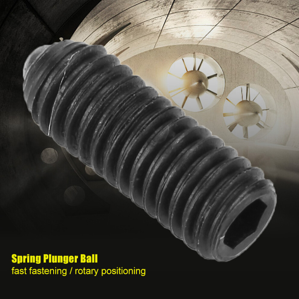 10Pcs M3 Screw Thread Hex Socket Carbon Steel Ball Spring Plungers Set (M3*8) 9461325657521