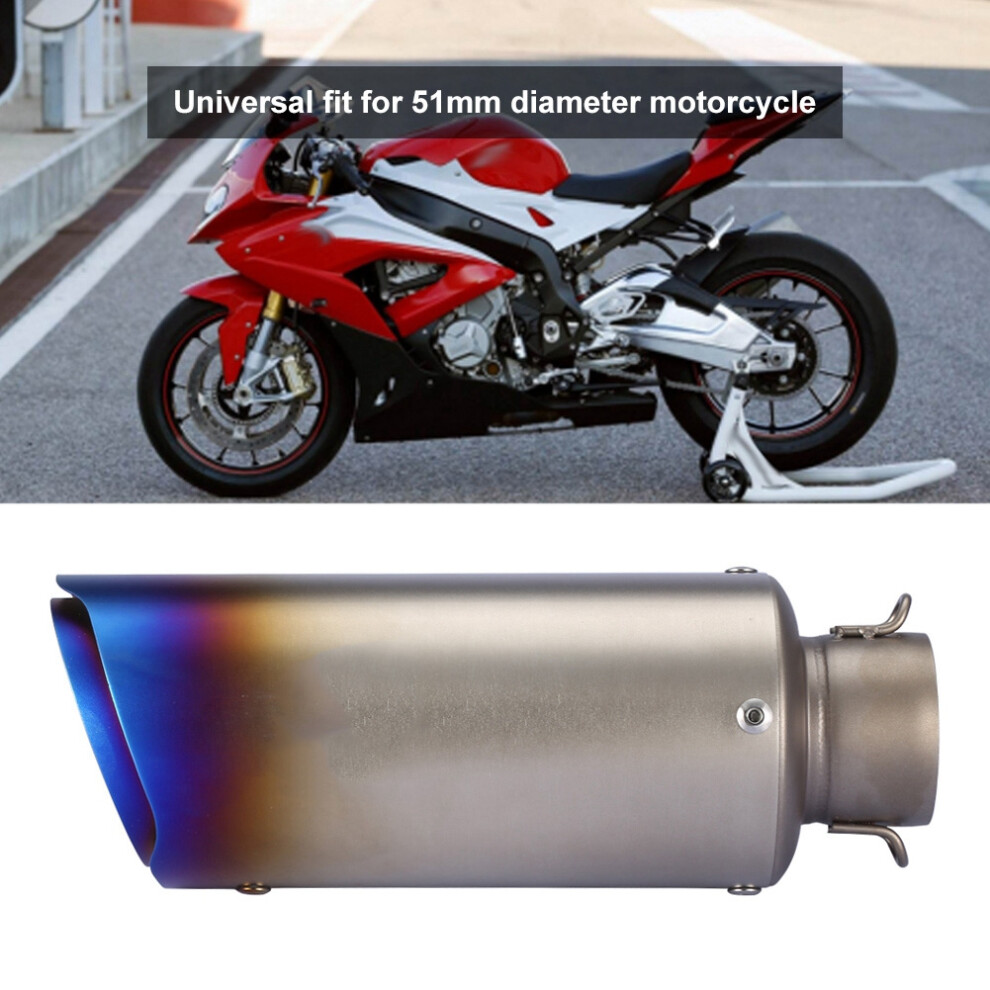 Universal 51Mm Motorcycle Oblique Slip On Exhaust Muffler Rear Pipe Tailpipe(#1) 6911325655056