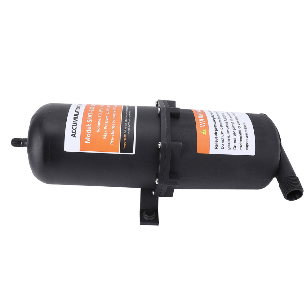 Pre Pressurized Accumulator Tank 1L 125Psi 1/2In Mnpt Rv Accumulator Tank With 2 Clamps Ptfe Tape 4661325687893