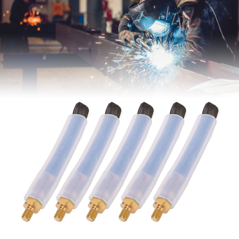 5Pcs Weld Bead Cleaning Brushes Brass Head Fiber Brush For Welding Seam Processor Joint Cleaner M6 8731325692336