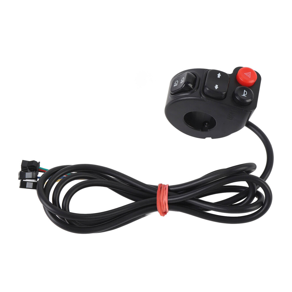4 In 1 Motorcycle Handlebar Switch Headlight Horn Turn Signal Switch 4.92Ft Cable For Electric Bike Scooter 5031325692675