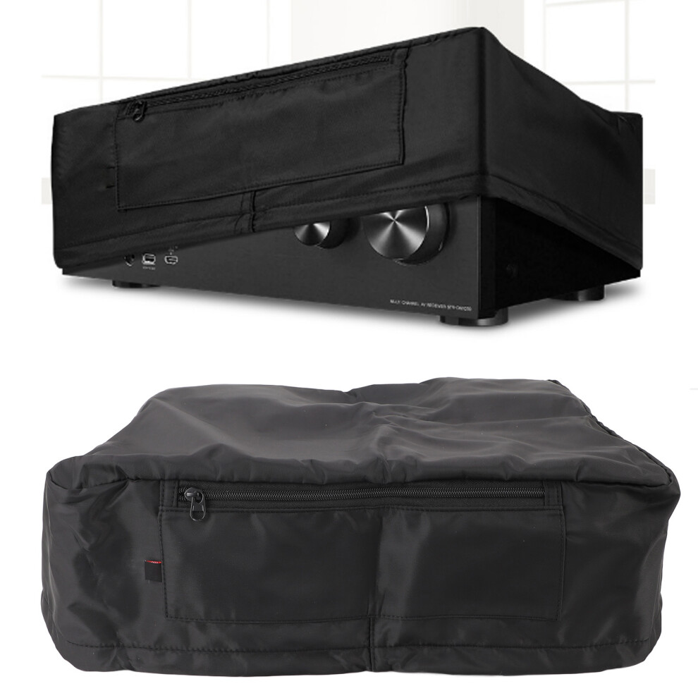 Amplifier Receiver Dust Cover Nylon Fabric Stereo Receiver Protection Cover Case Rainproof For Home Theater Black 4041325693412