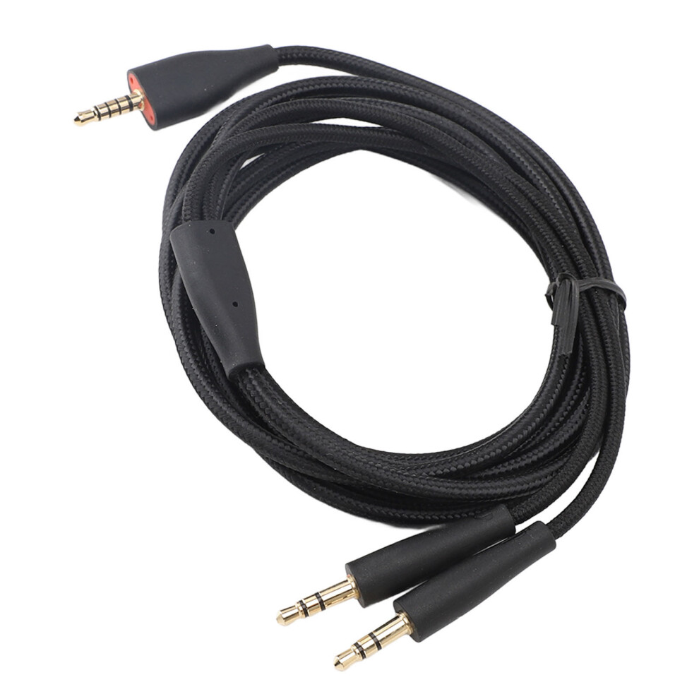 Headset Cable For Mmx100 2M Length 3.5Mm To Dual 3.5Mm Plug Pc Headset Replacement Cable Black 6911325693485
