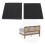 2 Sheet Black EVA Foam Headboard Stoppers Headboard Pads Bed Wall Bumper For Bed Frames Sofa Backs 15