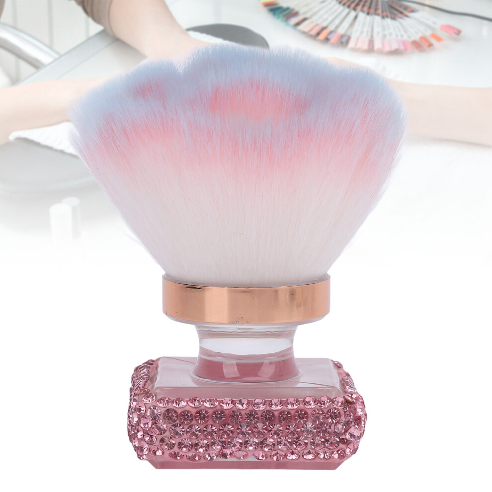 Pink Nail Dust Brush Nail Art Dust Powder Remover Brush Fluffy Soft Nail Art Dust Cleaner Brush For Makeup