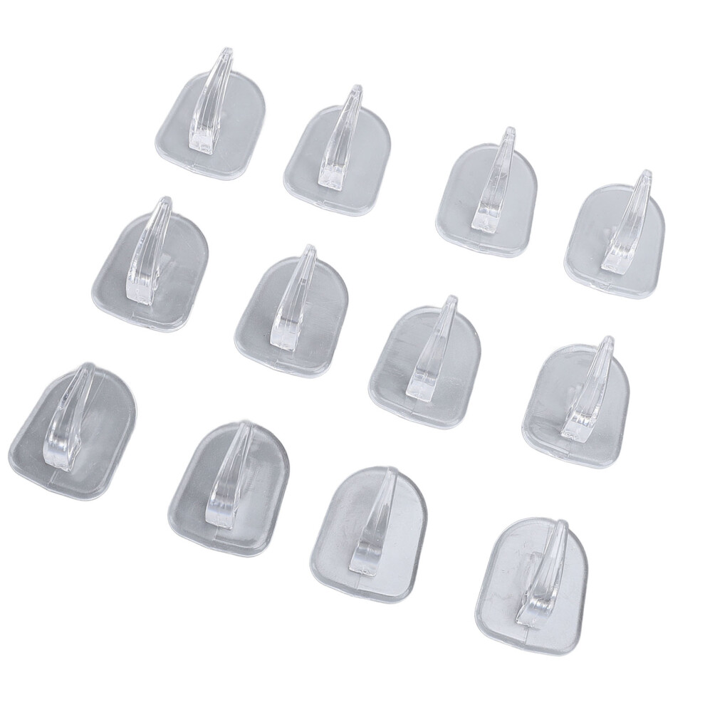 30 Pcs Adhesive Wall Hooks Non Marking No Drill Sticky Clear Hanging Hooks For Kitchen Bathroom Bedroom Office 8731325699489