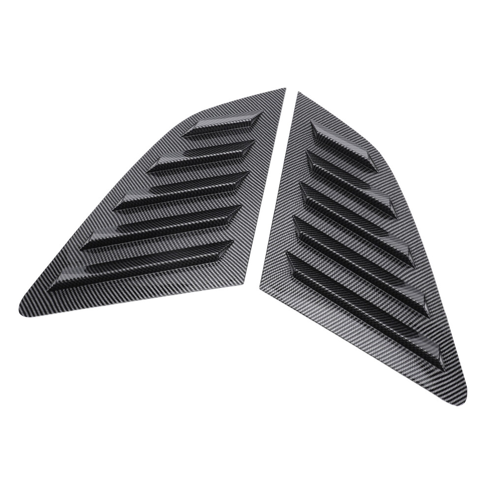 2Pcs Rear Side Window Louver Cover Left Right Rear Window Air Vent Scoop Shutter Cover Blind Replacement For 8V Hatchback 2014-2020 Carbon 6941325700364