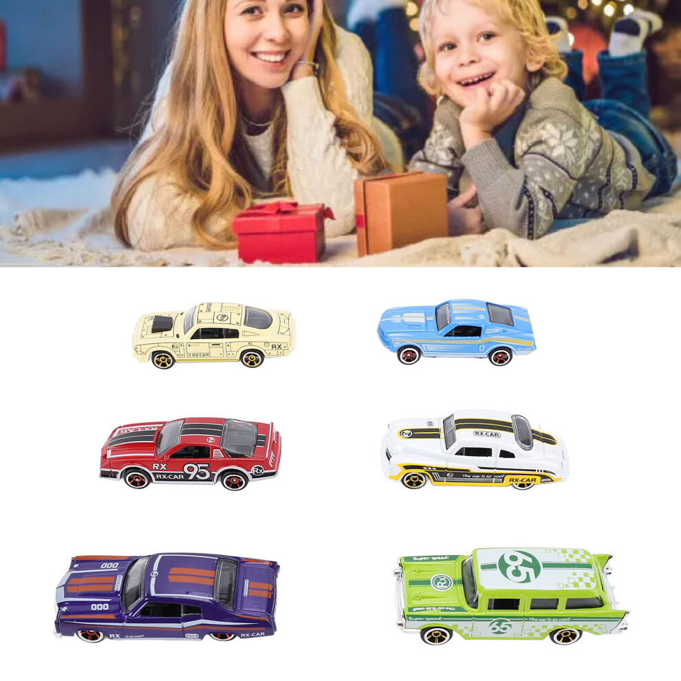 6pcs Boys Mini Car Models Kids Alloy Pull Back Race Car Toy Set Exquisite Vehicle Model for Toddlers-image-OPC-PHX8QYD-NEW