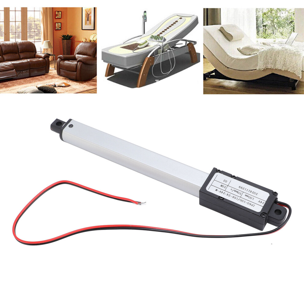 Mini Linear Actuator 20N Thrust 100Mm Stroke 30Mm/S Speed Small Electric Linear Actuator For Rv Sofa Robot Tv Table 4991325700552