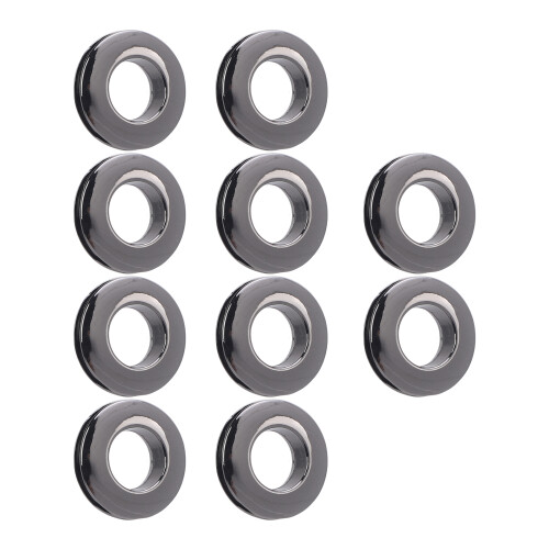 10 Stück doppelseitige Ösen in Gunmetal, rund