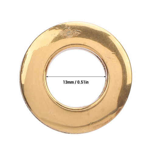 10 Stück Rundösen-Set, 13 mm Innendurchmesser, Gold 1