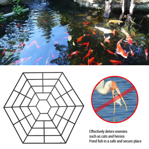 20 Set Pond Fish Protector Net 6 Angle Plastic Floating Netting Supplies Avoid Heron Deterrent 2