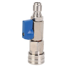 High Pressure Washer Ball Valve Stainless Steel 4500PSI 3/8 Inch Quick Connect Ball Valve for Power Washer Hose