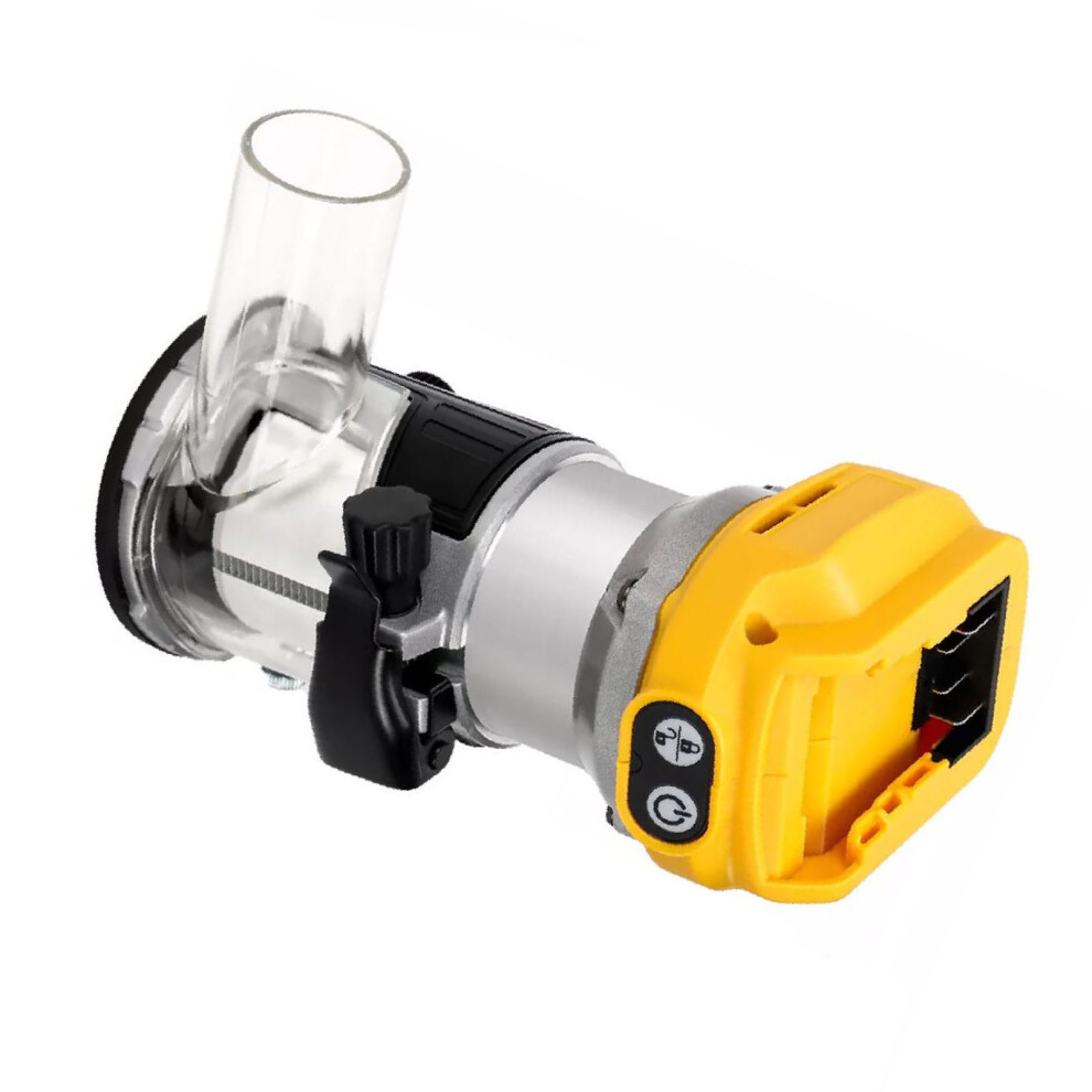 Cordless Compact Router 30000 RPM Fixed Base 6 Speeds Woodworking Electric Router and Bit Kit for DCB Series 20V Battery