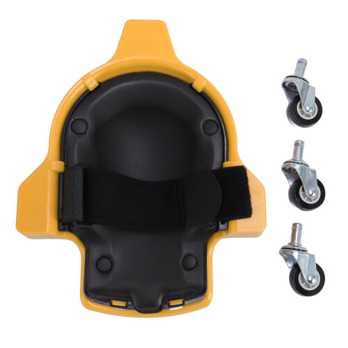 Rollbare Knieschoner mit 360-Rollen, Gelb, ABS, Garage Werkstatt 2