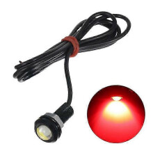 (1pcs, Red) 12V 10pcs 18mm Car Eagle Eye Light DRL LED Daytime Running Lights Backup Parking Signal Lamps