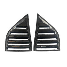 (Glossy Black) Matte Black Rear Side Window Shutter Louvers for 2008-2023 Dodge Challenger - Stylish Scoop Cover Vent Car Accessories