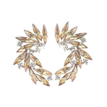 (Yellow) Trendy Women's Stud Earrings with Colorful Wing Designs - LUBOV Acrylic & Crystal Drop Earrings in 3 Stylish Options