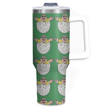 (Baby Sinclair Dinosaurs _6661) 40 oz Tumbler with Handle Stainless Steel Insulated Cup Leak Proof Travel Coffee Mug Keep Drinks Cold Hot Print Gifts for Men Women Girl Boy