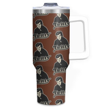 (Conway Twitty_9803) 40 oz Tumbler with Handle Stainless Steel Insulated Cup Leak Proof Travel Coffee Mug Keep Drinks Cold Hot Print Gifts for Men Women Girl Boy