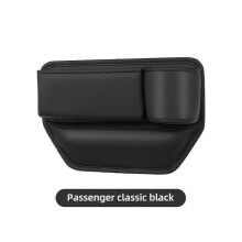 (Passenger seat) Universal Car Seat Side Gap Storage Bag Organizer with Bottle Holder in PU Leather
