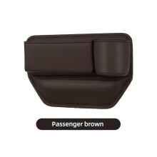 (Passenger seat) Universal Car Seat Side Gap Storage Bag Organizer with Bottle Holder in PU Leather
