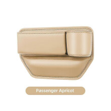 (Passenger seat) Universal Car Seat Side Gap Storage Bag Organizer with Bottle Holder in PU Leather