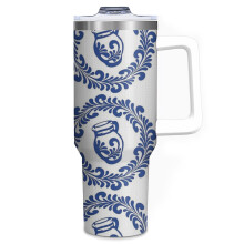 (Spruce Wreath With Bembel Tendril Swing_7839) 40 oz Tumbler with Handle Stainless Steel Insulated Cup Leak Proof Travel Coffee Mug Keep Drinks Cold Hot Print Gifts for Men Women Girl Boy