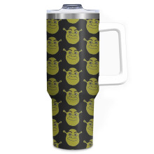 (Shrek B)_9627) 40 oz Tumbler with Handle Stainless Steel Insulated Cup Leak Proof Travel Coffee Mug Keep Drinks Cold Hot Print Gifts for Men Women Girl Boy