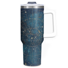 (Star Map City Lights_9994) 40 oz Tumbler with Handle Stainless Steel Insulated Cup Leak Proof Travel Coffee Mug Keep Drinks Cold Hot Print Gifts for Men Women Girl Boy