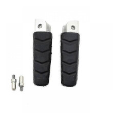 (Front Silver) Aluminum Alloy Footpegs for BMW F900R/F900XR & R Nine T R9T Urban Pure Scrambler - Motorcycle Front & Rear Footrest Set