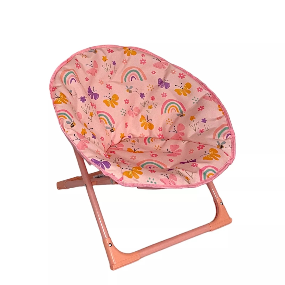Kids Foldable Rainbow Moon Chair Seat Children's Bedroom Foldable Chair-image-OPC-PHXHTRZ-NEW