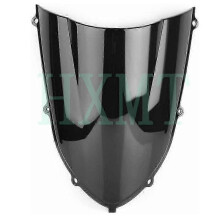 (black) Double Bubble Windshield Screen for Kawasaki Ninja ZX10R 2004-2005 - Black Motorcycle Windscreen for Enhanced Visibility and Style