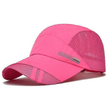 (rose red) Stylish Summer Outdoor Baseball Hat for Men Women Running Visor Cap New Fishing Cool Quick Dry Mesh Cap