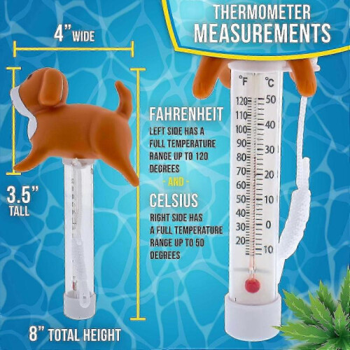 (Dog) Pool Supply Floating Animal Thermometer - Easy to Read Temperature Display for Various Brands 2