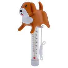 (Dog) Pool Supply Floating Animal Thermometer - Easy to Read Temperature Display for Various Brands