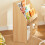SoBuy Kids Bookcase Storage Natural 73x30x80cm 9