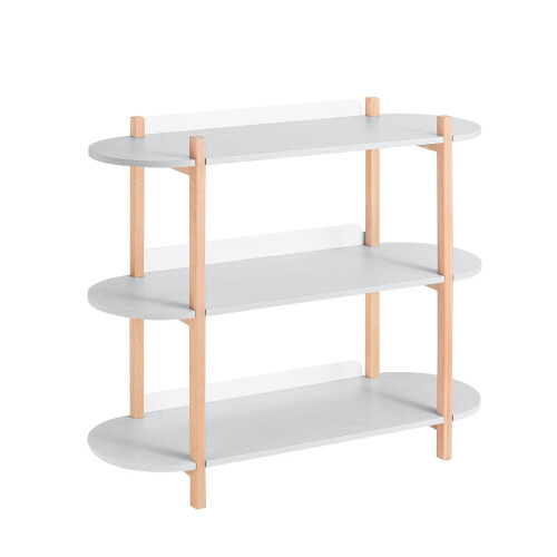 SoBuy Κονσόλα 3 Ραφιών Γκρι 100x33x88 cm