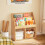 SoBuy Kids Bookcase Storage Natural 73x30x80cm 10