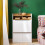 SoBuy Bureau Pliant avec Rangements Blanc Naturel 9