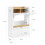 SoBuy Bureau Pliant avec Rangements Blanc Naturel 3